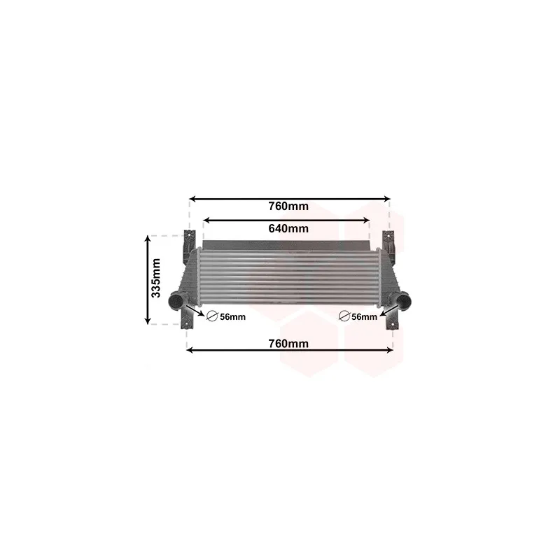 Intercooler, échangeur VAN WEZEL 18014701