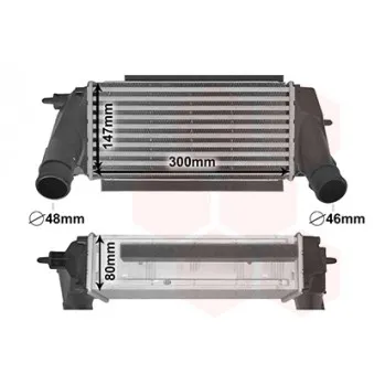 Intercooler, échangeur VAN WEZEL 18014702