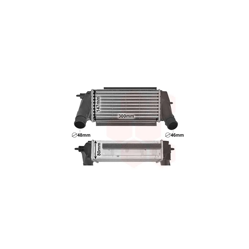 Intercooler, échangeur VAN WEZEL 18014702