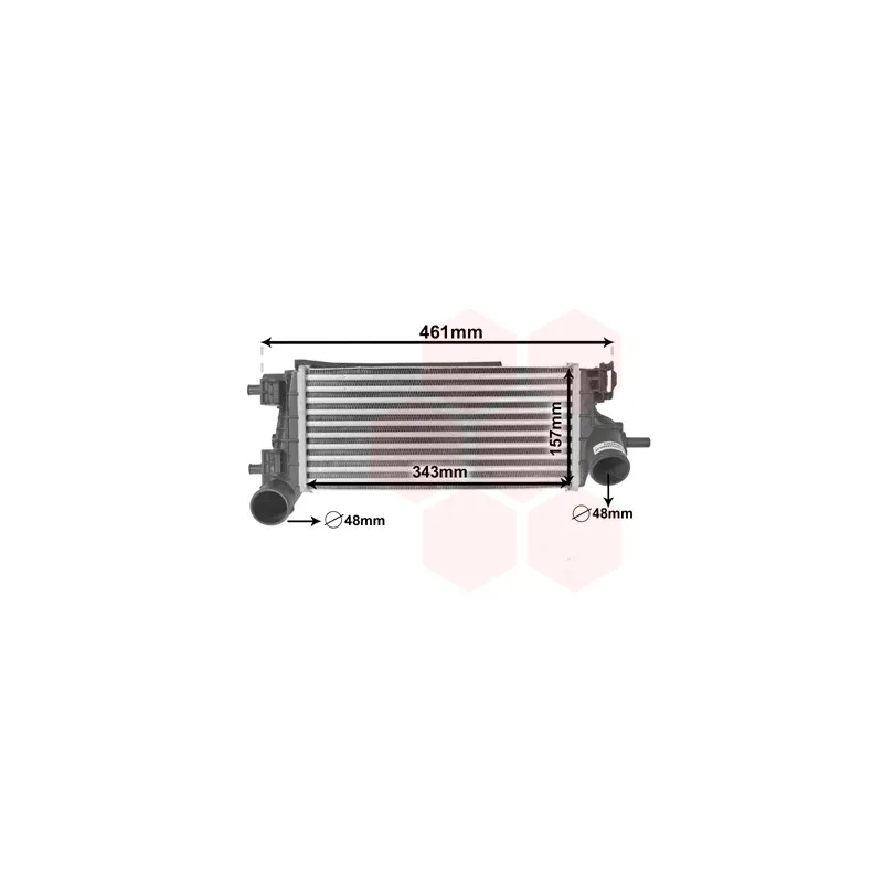 Intercooler, échangeur VAN WEZEL 18014703