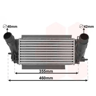 Intercooler, échangeur VAN WEZEL 18014704