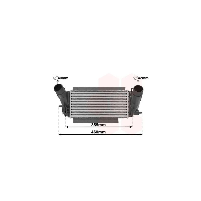 Intercooler, échangeur VAN WEZEL 18014704
