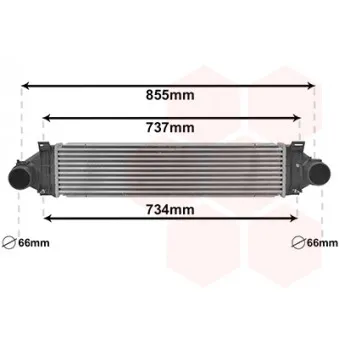 Intercooler, échangeur VAN WEZEL 18014705