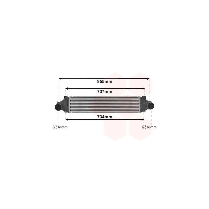Intercooler, échangeur VAN WEZEL 18014705