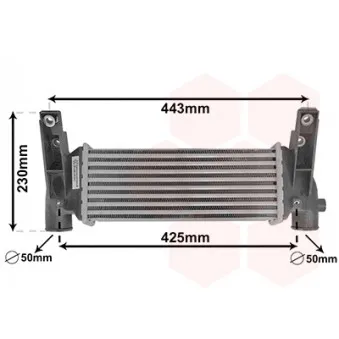 Intercooler, échangeur VAN WEZEL 18014724