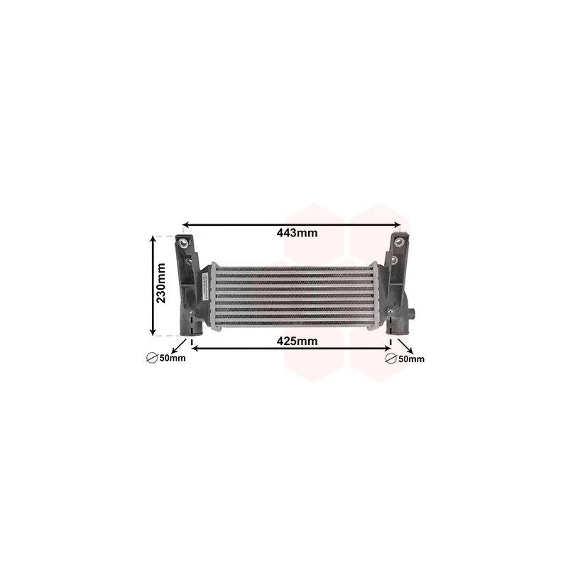 Intercooler, échangeur VAN WEZEL 18014724