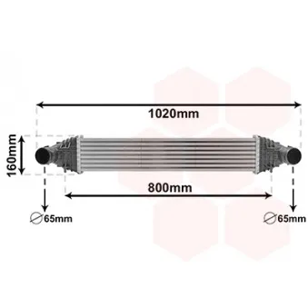 Intercooler, échangeur VAN WEZEL 18014725