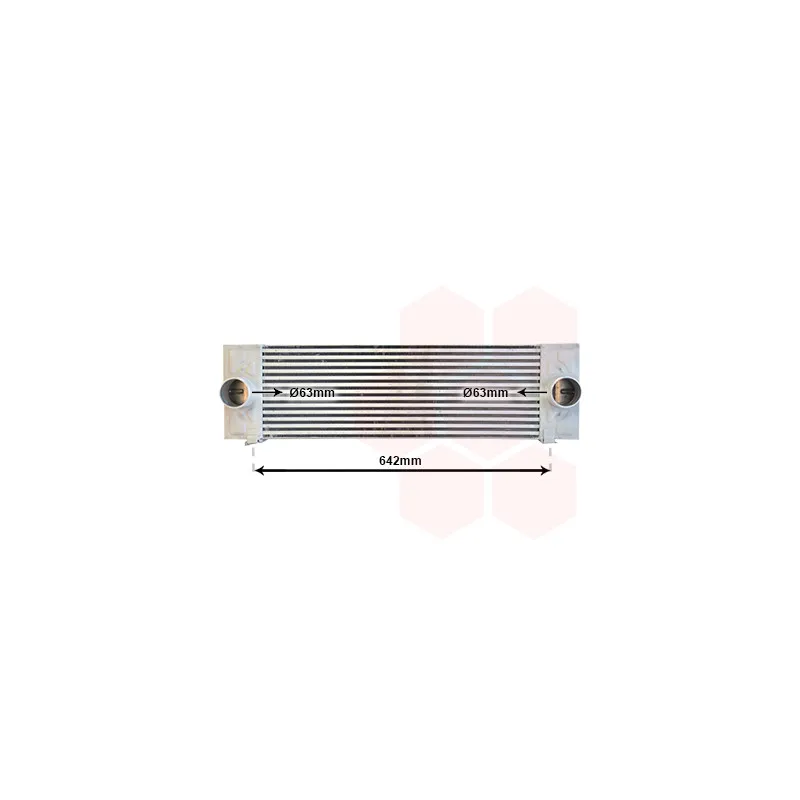 Intercooler, échangeur VAN WEZEL 18014726