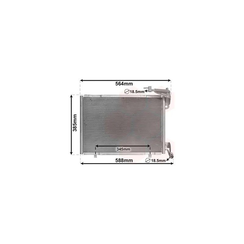 Condenseur, climatisation VAN WEZEL 18015711