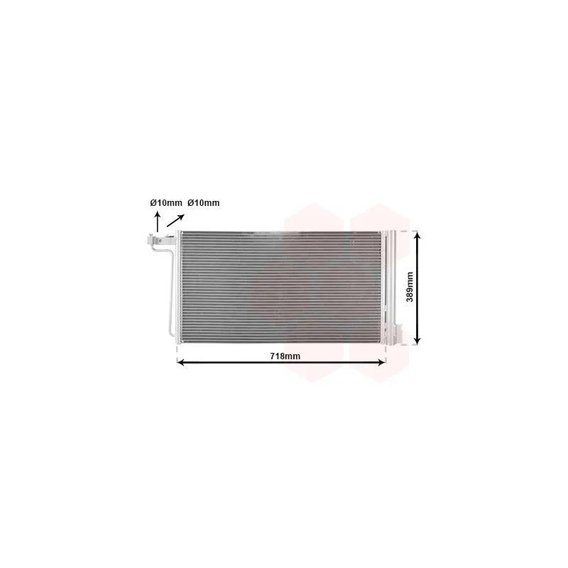 Condenseur, climatisation VAN WEZEL 18015715