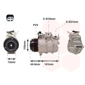 Compresseur, climatisation VAN WEZEL 1801K719