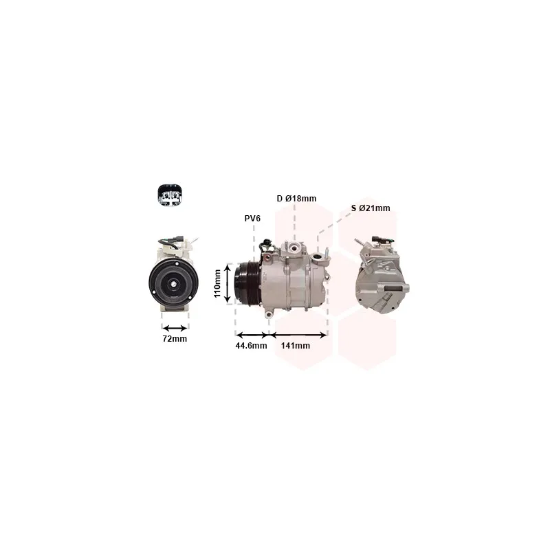 Compresseur, climatisation VAN WEZEL 1801K719