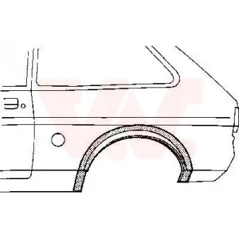 Panneau latéral arrière gauche VAN WEZEL 1833145
