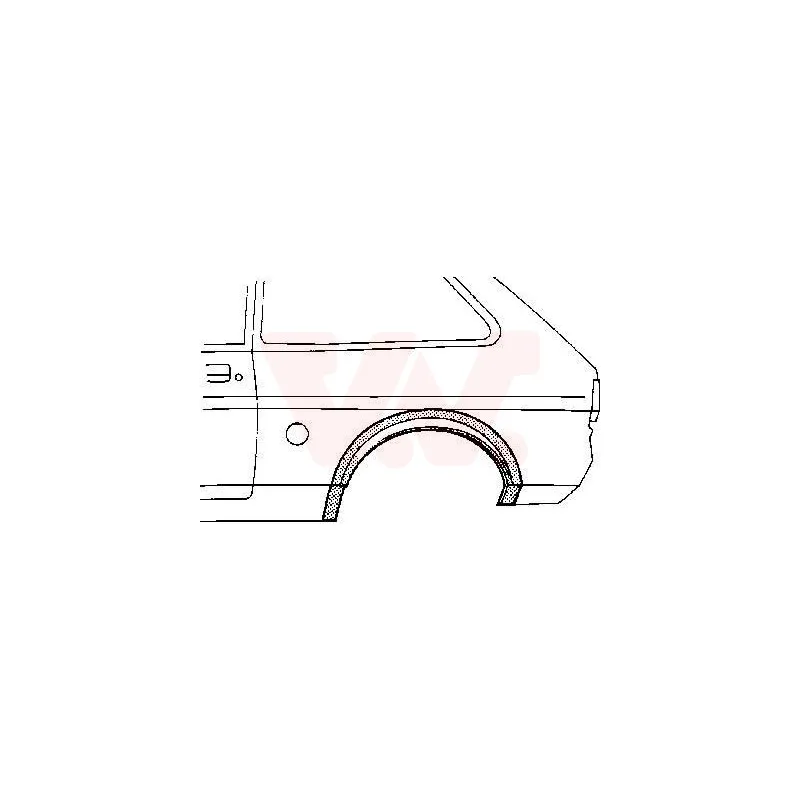 Panneau latéral arrière gauche VAN WEZEL 1833145