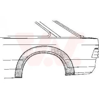Panneau latéral arrière gauche VAN WEZEL 1844145