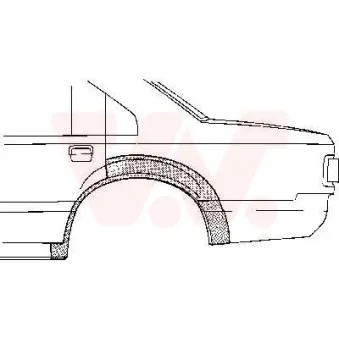 Panneau latéral arrière gauche VAN WEZEL 1876147
