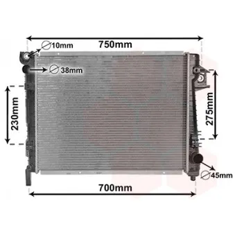 Radiateur, refroidissement du moteur VAN WEZEL 20012702
