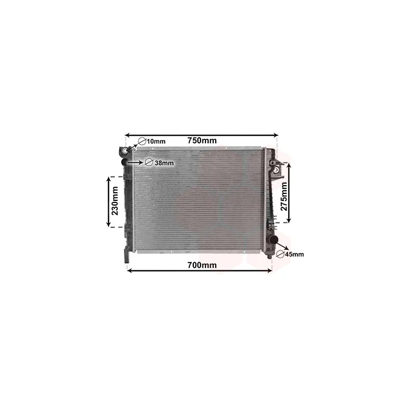 Radiateur, refroidissement du moteur VAN WEZEL 20012702