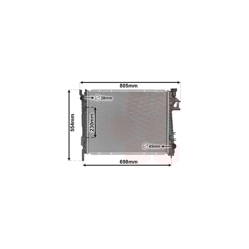 Radiateur, refroidissement du moteur VAN WEZEL 20012703