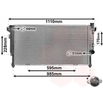 Radiateur, refroidissement du moteur VAN WEZEL 20012705