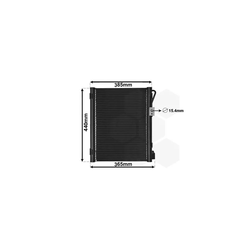 Condenseur, climatisation VAN WEZEL 20015701