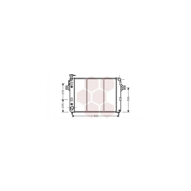 Radiateur, refroidissement du moteur VAN WEZEL 21002017