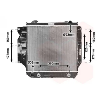 Radiateur, refroidissement du moteur VAN WEZEL 21002022