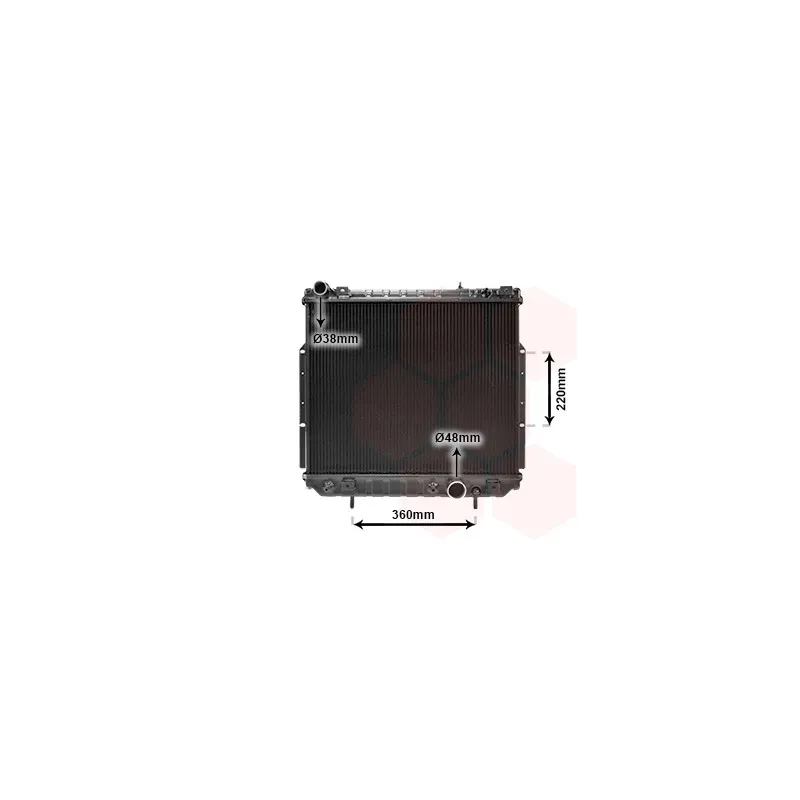 Radiateur, refroidissement du moteur VAN WEZEL 21002038