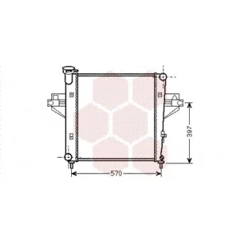Radiateur, refroidissement du moteur VAN WEZEL 21002042