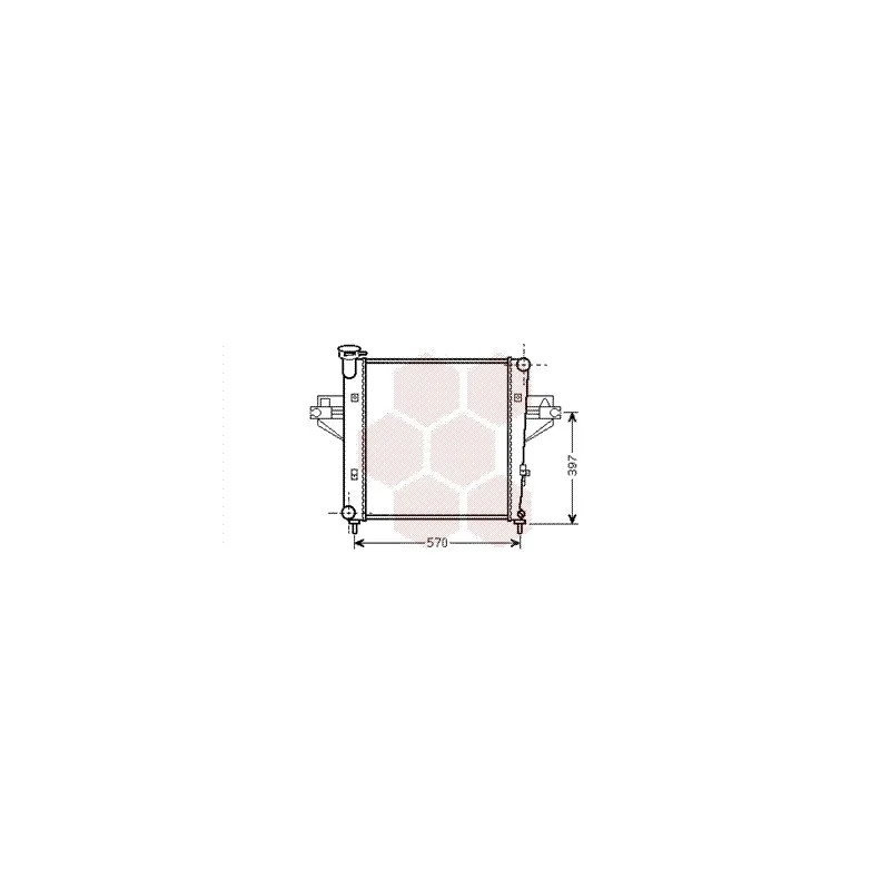 Radiateur, refroidissement du moteur VAN WEZEL 21002042