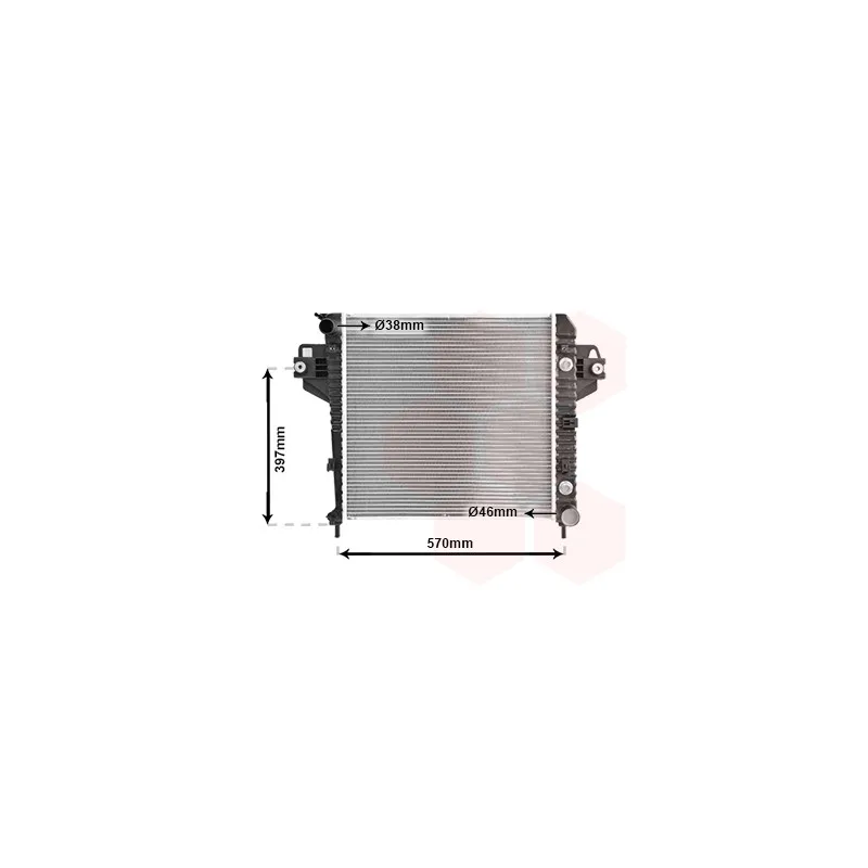 Radiateur, refroidissement du moteur VAN WEZEL 21002043
