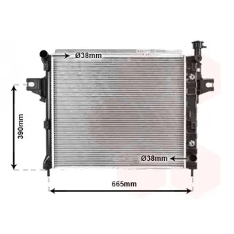 Radiateur, refroidissement du moteur VAN WEZEL 21002044