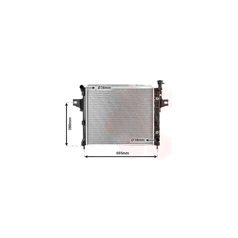 Radiateur, refroidissement du moteur VAN WEZEL 21002044