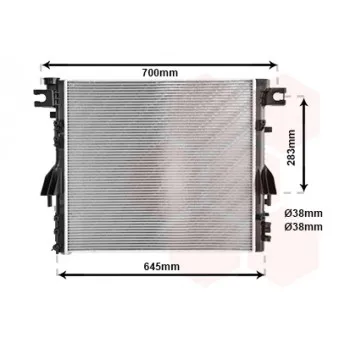 Radiateur, refroidissement du moteur VAN WEZEL 21002052