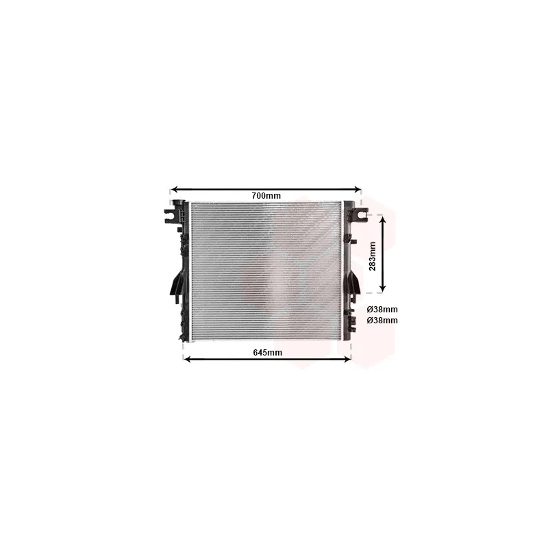 Radiateur, refroidissement du moteur VAN WEZEL 21002052