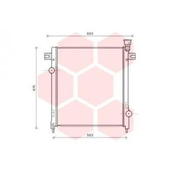 Radiateur, refroidissement du moteur VAN WEZEL 21002053