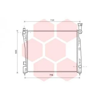 Radiateur, refroidissement du moteur VAN WEZEL 21002054