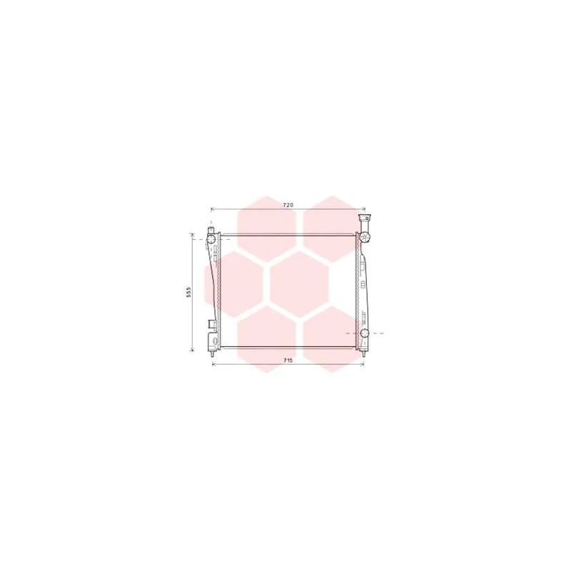 Radiateur, refroidissement du moteur VAN WEZEL 21002055