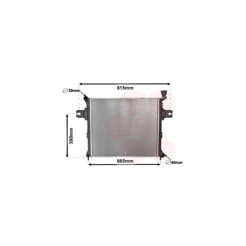 Radiateur, refroidissement du moteur VAN WEZEL 21002058