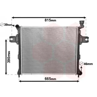 Radiateur, refroidissement du moteur VAN WEZEL 21002059