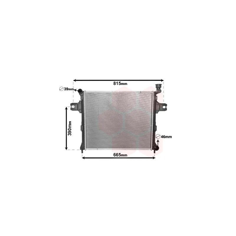 Radiateur, refroidissement du moteur VAN WEZEL 21002059