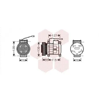 Compresseur, climatisation VAN WEZEL 2100K032