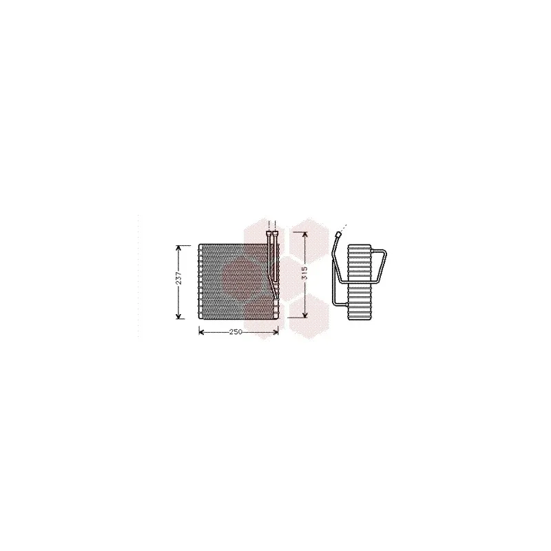 Évaporateur climatisation VAN WEZEL 2100V009