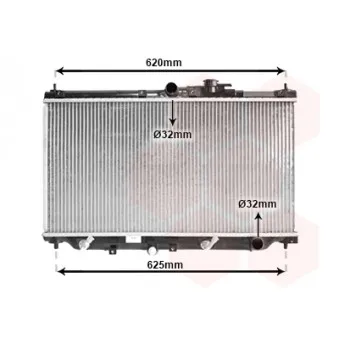 Radiateur, refroidissement du moteur VAN WEZEL 25002011