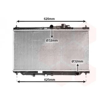 Radiateur, refroidissement du moteur VAN WEZEL 25002016