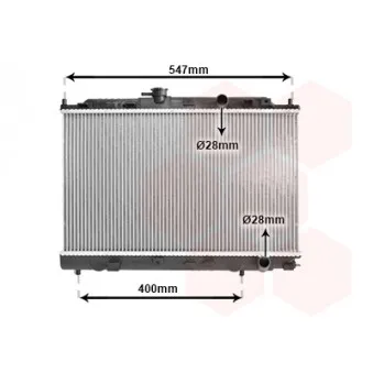 Radiateur, refroidissement du moteur VAN WEZEL 25002042