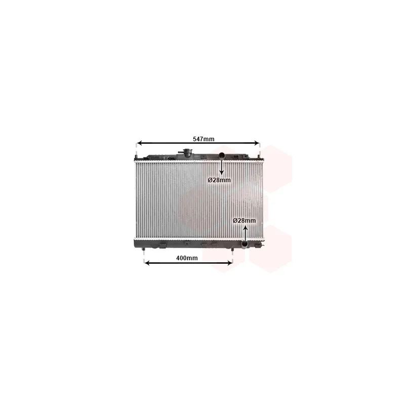 Radiateur, refroidissement du moteur VAN WEZEL 25002042
