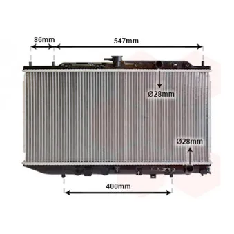 Radiateur, refroidissement du moteur VAN WEZEL 25002047