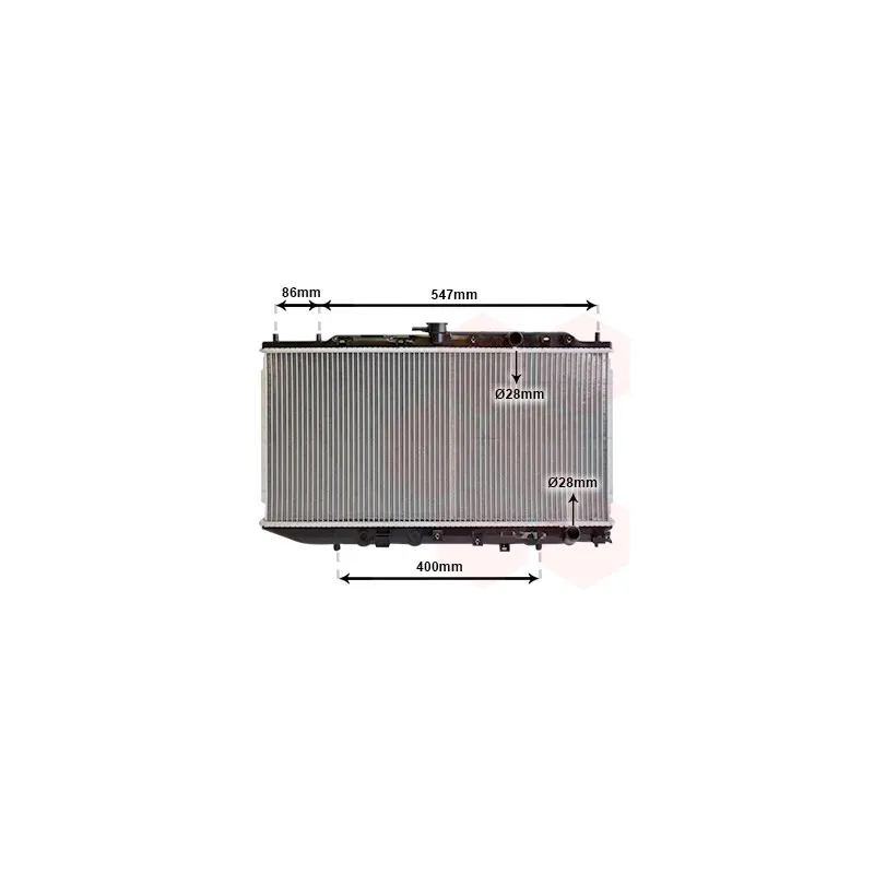 Radiateur, refroidissement du moteur VAN WEZEL 25002047