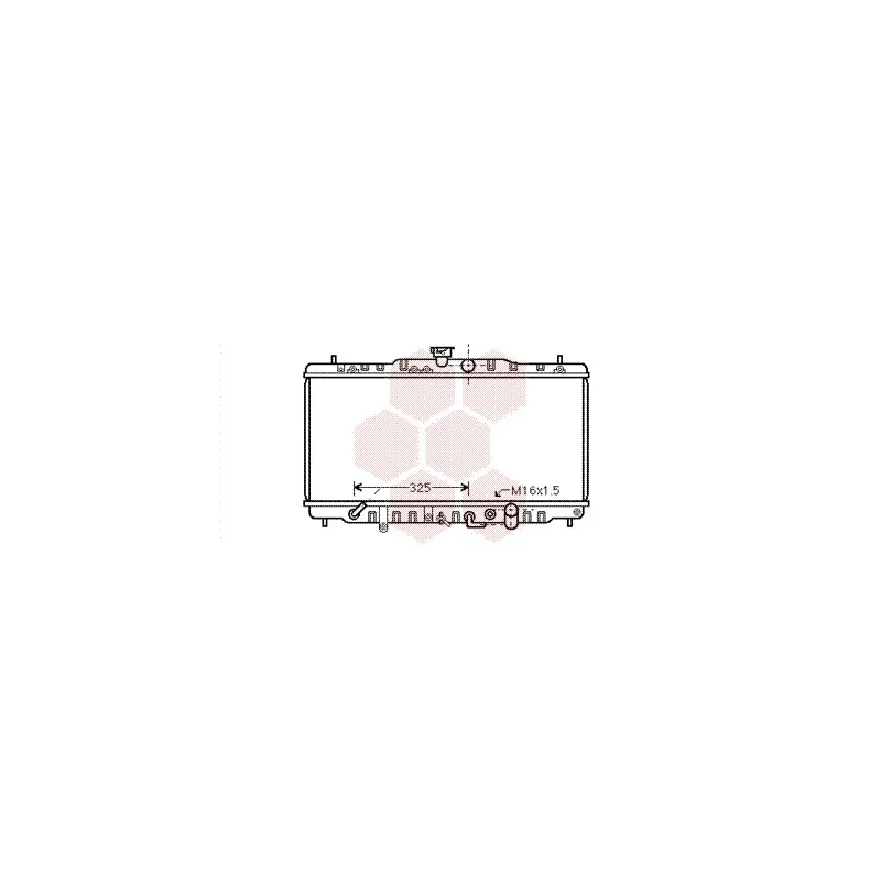 Radiateur, refroidissement du moteur VAN WEZEL 25002056